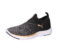 PUMA Damen Softride Remi Slip-on Knit Wn's Road Running Shoe, Black Gold Cool Dark Gray, 39 EU