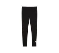 Leggings PUMA "ESS METALLIC Leggings Damen", Damen, Gr. XS, Normalgrößen, schwarz (schwarz metallic silber), Obermaterial: 5% Elasthan, 95% Baumwolle, eng, Hosen (34096828-XS) schwarz metallic silber