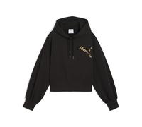 PUMA Damen Leo Luxe Relaxed Cropped Hoodie XL, Black