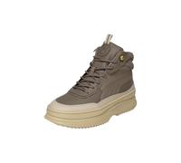 Stiefel PUMA "Mayra Sneakers Damen", Gr. 37.5, braun (totally taupe braun), Obermaterial: Kuhleder, Textil; Futter: Textil; Innensohle: Textil; Laufsohle: Gummi, Schuhe (60352027-37,5) totally taupe b