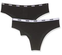 Puma Damen Microfiber 2er Pack Brazilian Slip, Schwarz (Black 200), M