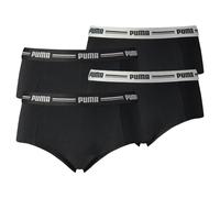 PUMA Damen Mini Shorts - Iconic, Soft Cotton Modal Stretch, 4er Pack Schwarz XL