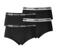 PUMA Damen Mini Shorts - Iconic, Soft Cotton Modal Stretch, 4er Pack XS Schwarz