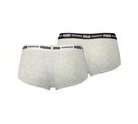 PUMA Damen Mini Shorts - Iconic, Soft Cotton Modal Stretch, Vorteilspack Grau M 8er Pack (4x2P)