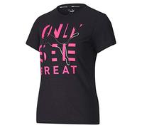 Puma Damen Performance Slogan Short Sleeve Tee Black Pink, Größe:XL