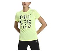 PUMA Damen Performance Slogan Short Sleeve Tee Unterhemd, blau, XS