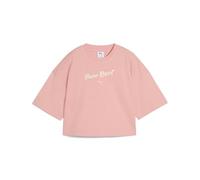 PUMA Damen Premium ESS Oversized-T-Shirt mit Grafik S, Pink Fruit