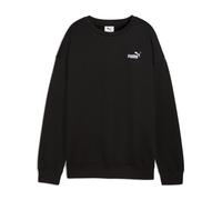 Langarmshirt PUMA "ESS SMALL NO. 1 LOGO RELAXED CREW FL", Damen, Gr. XS, puma schwarz, Fleece, Obermaterial: 66% Baumwolle, 34% Polyester, unifarben, relaxed fit normal, Rundhals, Shirts Langarmshirt