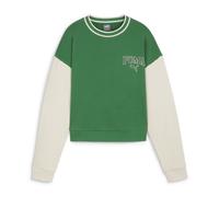 Puma Damen Pullover POWER Colorblock High Neck Crew Winterized 677898-86 S Archive Green