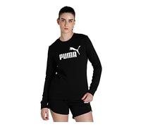 Puma Freizeit Langarmshirt Essentials Logo (Mischgewebe) schwarz Damen, Größe L