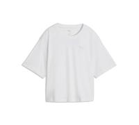 PUMA Relaxed Fit T-Shirt aus reiner Baumwolle in Hellgrau, Größe M