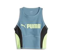 PUMA Damen Puma Fit Eversculpt Tank Crop Top, Bold Blue-speed Green, L EU