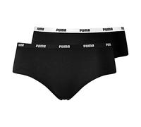 Puma Damen Unterwäsche Iconic Hipster 2er-Pack Schwarz Größe M