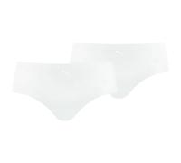 PUMA Damen Unterhose Nahtloser Hipster Mikrofaser 2er-Pack Weiß L