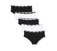 PUMA Damen Puma Women's (5 pakk) Hipster Panties, Black/White, S EU