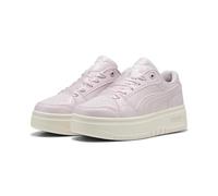 Sneaker PUMA "REBOUND FEMME LOW PERLA", Damen, Gr. 39, Textil, rosa (powder pink, warm weiß, puma weiß), Synthetik, mehrfarbig, Schuhe Sneaker (44607765-39) powder pink, warm weiß, puma weiß