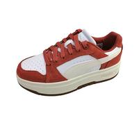 Puma Rebound Femme Low Suede Sneakers Damen Schuhe | Mit Colorful | White/Frosted Ivory/Exotic Red | Größe: 38.5 White