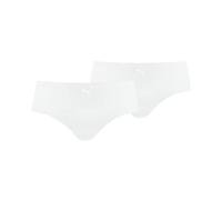 PUMA Damen Unterhose Nahtloser Hipster Mikrofaser 2er-Pack Weiß L