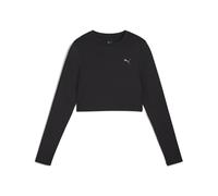 PUMA SHAPE Cropped Langarm-Top Damen, Kleidung, Schwarz, M Black