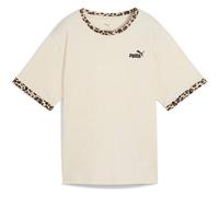 PUMA Essentials Animal-Print Relaxed T-Shirt Damen, Kleidung, Alpine Snow, XS White