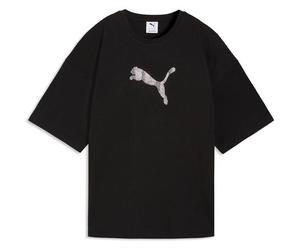PUMA Damen Shirt ESS GRAPHICS LEO LUXE Bedazzled Oversized Tee (634566) XS PUMA Black
