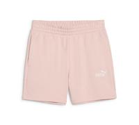 PUMA Essentials Small No. 1 Logo 5'' High-Waist French Terry Sweatshorts Damen 91 - rose quartz M