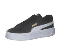 Sneaker PUMA "Smash Platform v3 Sneakers Damen" Gr. 38.5, schwarz-weiß (black white gold) Schuhe Sneaker (50541930-38,5)
