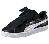 Puma, Damen-Sneaker aus Wildleder, Typ „Heart Safari“, knöchelfrei, Schwarz - Black Gold Vr - Größe: 37 EU