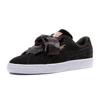 Puma, Damen-Sneaker aus Wildleder, Typ „Heart Safari“, knöchelfrei, Schwarz - Black Gold Vr - Größe: 38 EU