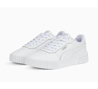 PUMA Damen Sneaker Carina 2.0 Weiß/Weiß/Silber Größe 42 EU