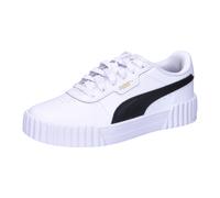 PUMA Damen Carina 3.0 Sneaker, White Black Gold, 40 EU