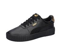 Sneaker PUMA "CARINA 3.0 ANIMAL FLAIR", Damen, Gr. 38,5, schwarz (puma schwarz, puma gold), Synthetik, unifarben, Schuhe Sneaker (55730133-38,5) puma schwarz, puma gold