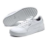 PUMA Damen Carina L Sneakers, Puma White-Puma White-Puma Silver, 42 EU