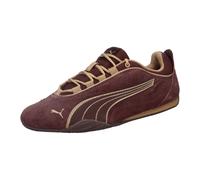 Sneaker PUMA "CATCH SOLEIL SD", Damen, Gr. 40,5, braun (chocolate fondue, soft taupe), Leder, Schuhe Sneaker, für Alltag, mit Lederobermaterial, sportlicher Stil, mit Schnürung (18800969-40,5) chocola