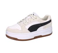 PUMA Rebound Femme Low SD Damen-Sneaker, Weiß/Schwarz/Mattiertes Elfenbein, 6 UK