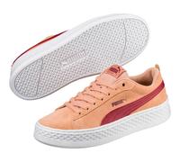 PUMA Damen Sneaker Smash Platform SD (366488) 37 ½ Koralle/Rot/Weiß 005