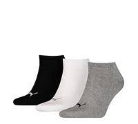 PUMA Damen Sneaker Socken, Grey/white/black, 35-38 EU