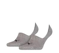 Puma Damen Socken Footie 2er Pack, Light Grey Melange, 43 - 46, 141011001