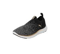 PUMA Damen Softride Remi Slip-on Knit Wn's Road Running Shoe, Black Gold Cool Dark Gray, 42 EU