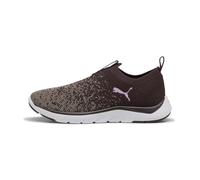 Slip-On Sneaker PUMA "SOFTRIDE REMI SLIP-ON KNIT WNS", Damen, Gr. 41, braun (chocolate fondue, mouse gray, mauve glow), Textil, Schuhe, für Sport, mit SOFTFOAM+ Dämpfung, aus gestricktem Textil (63875