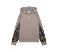 Kapuzensweatshirt PUMA "SPORT ANIMAL STANDARD HOODIE FL", Damen, Gr. XL, mouse gray, Fleece, Obermaterial: 68% Baumwolle, 32% Polyester, unifarben, normal, angesetztes Bündchen, Sweatshirts, mit Kapuz