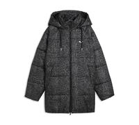 Winterjacke PUMA "Style Relaxed Steppjacke Damen", Damen, Gr. S, grau (schwarz), Obermaterial: 100% Polyester. Futter: 100% Polyester. Füllung: 100% Polyester. Seitentasche - Unten: 100% Polyester, Ja
