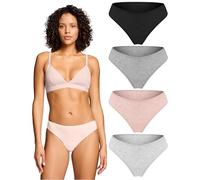 PUMA Damen String 3er Pack Unterwäsche mit Stretchbund Black M