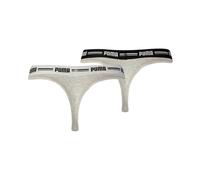 PUMA Damen Strings - Iconic, Soft Cotton Modal Stretch, Vorteilspack Grau / XS / 4er Pack (2x2P) XS Grau