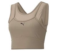 PUMA Damen STUDIO LAYERED CROP TOP Tanktop, Amphora, XS