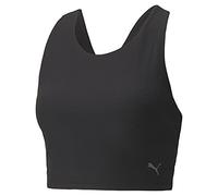 PUMA Damen Studio Yogini Luxe Rcrback Crop Top Shirt, Puma Black, S