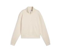 PUMA Class Comfort 1/2-Zip Shorts Fleece Crew Sweatshirt Damen 87 - alpine snow M