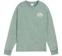 PUMA Damen Sweatshirt CLASS Comfort Washed Crew TR (685032) XL Green Moon