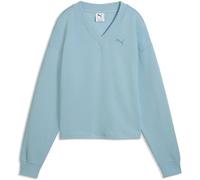 PUMA Damen Sweatshirt ESS ELEVATED Comfort V-neck Crew DK (691816) M Blau