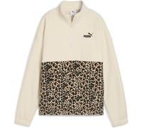 PUMA Essentials Graphic Animal Relaxed 1/2-Zip Crew Sweatshirt Damen 87 - alpine snow M